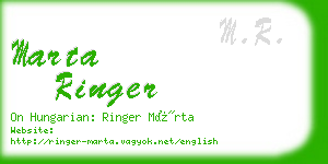 marta ringer business card